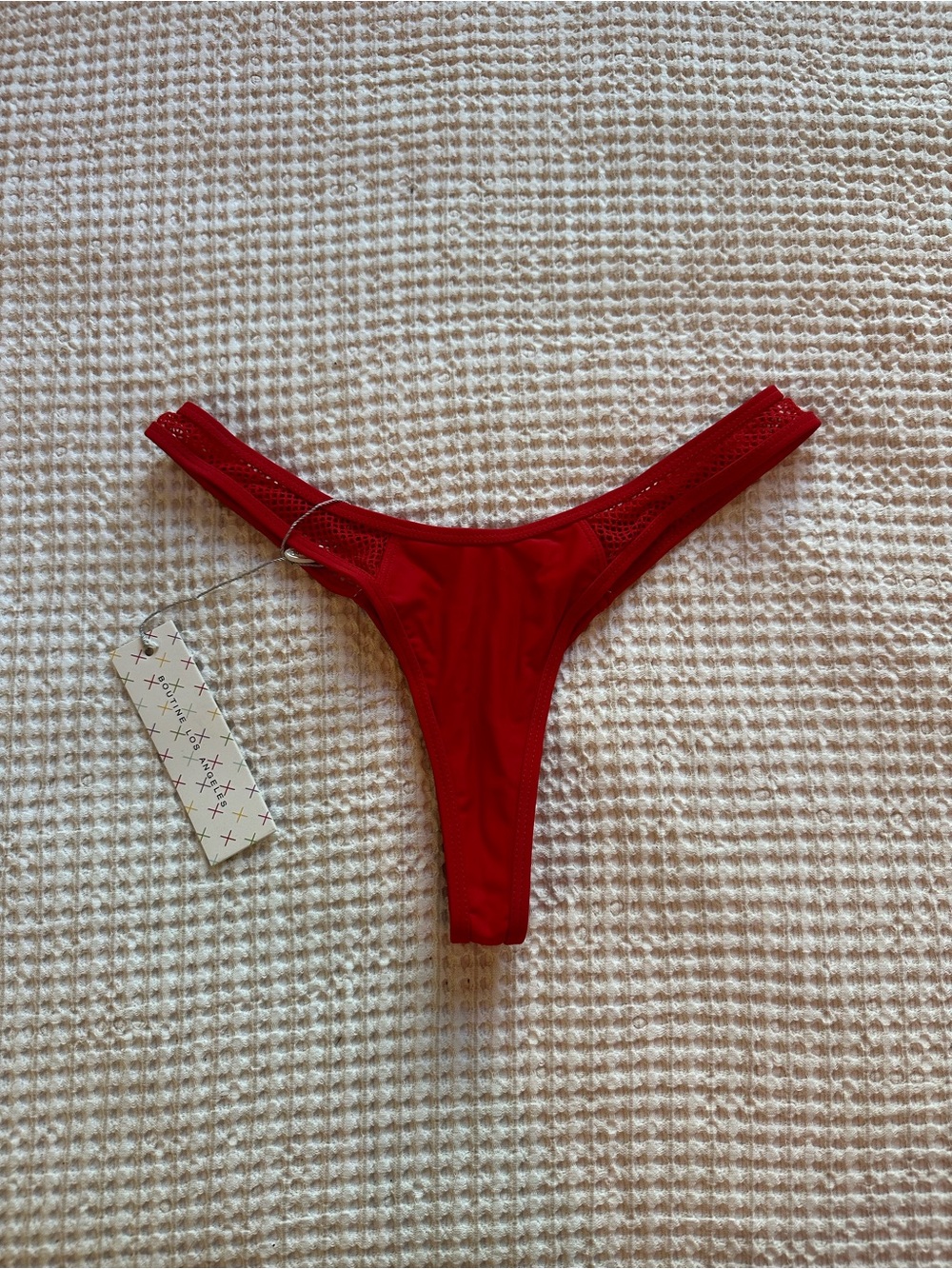 Red Rose Sail Thong Bikini Bottom by Boutine LA NWT - Picture 3 of 4